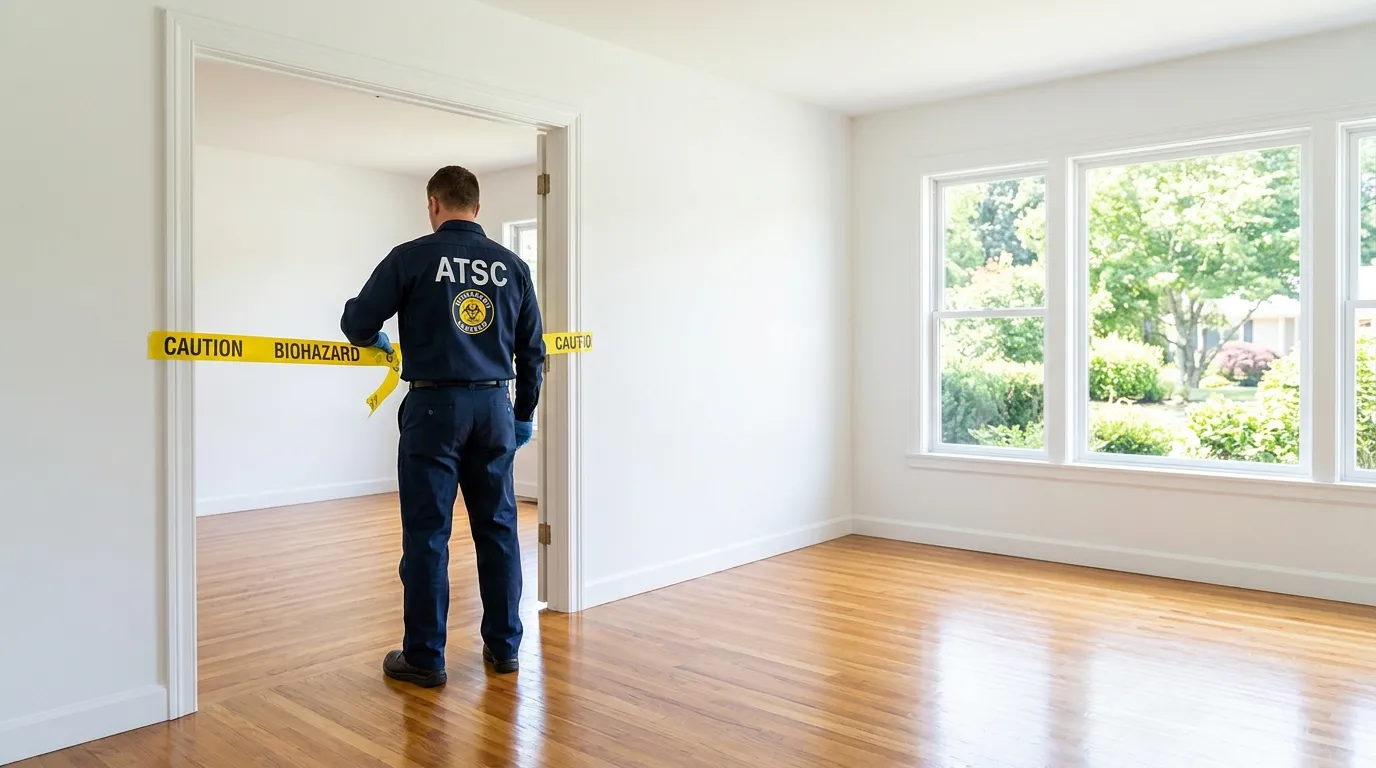 Certified biohazard cleanup crew performing Decomposition Cleanup in Westerleigh